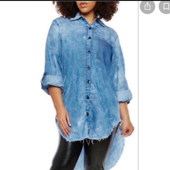 Thrill Jeans High Low Distressed Denim 